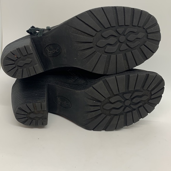 B.O.C. Alicudi Vegan Leather Ankle Boots Black 8 Tassel  Fringe Heeled Boho Moto - Picture 13 of 13